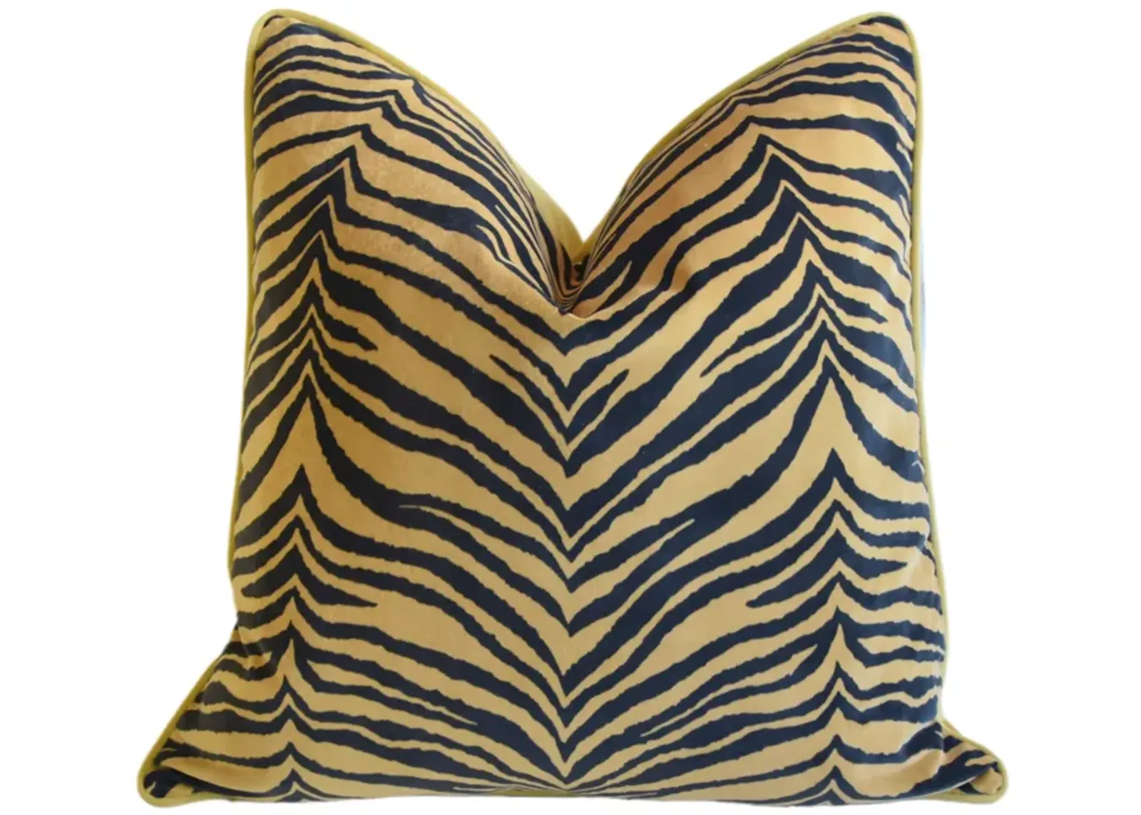 Designer Tiger Cat Velvet Pillow