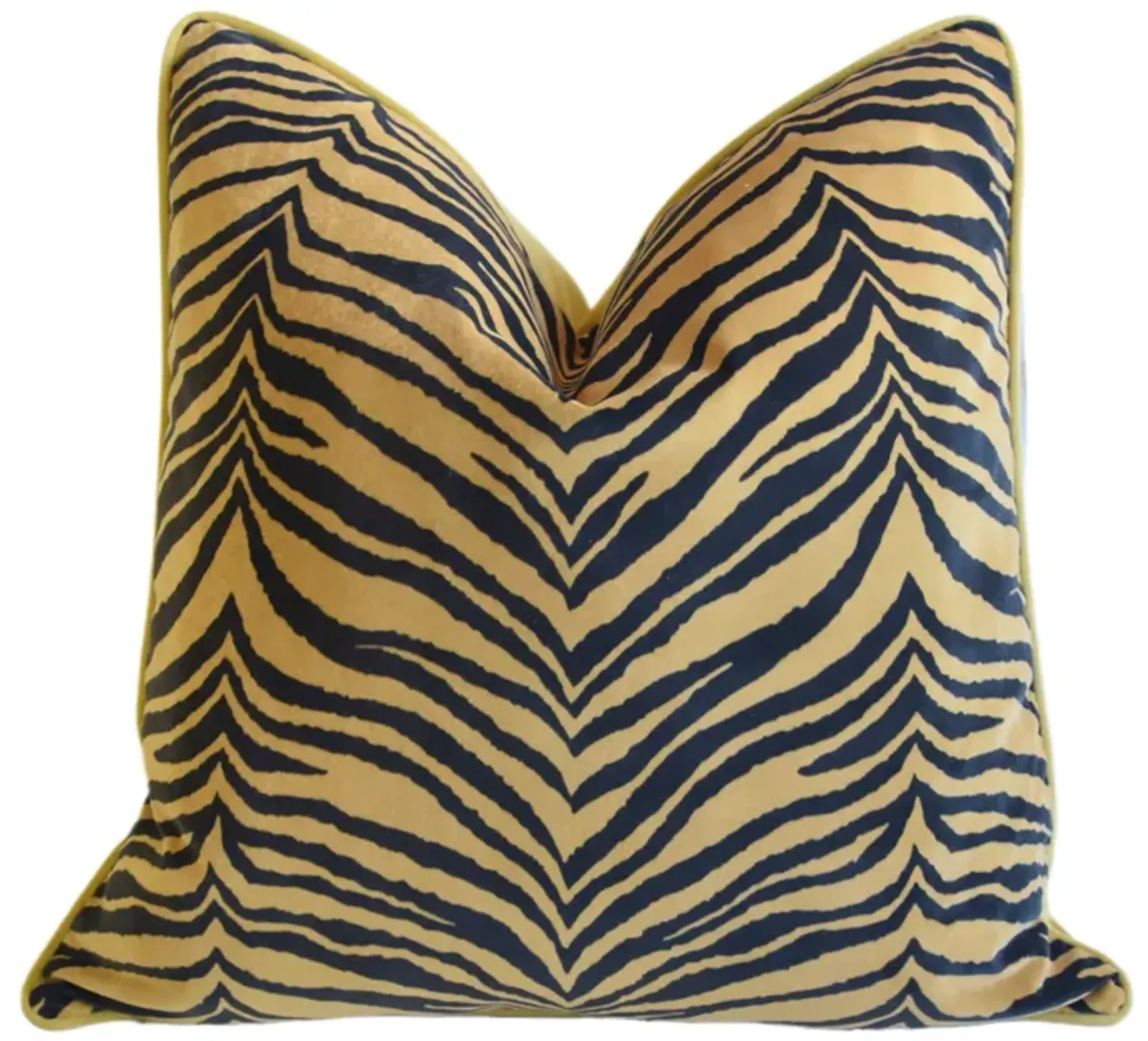 Designer Tiger Cat Velvet Pillow