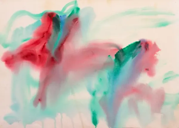 Abstract - Scarlet and Green - McNaught Fine Art