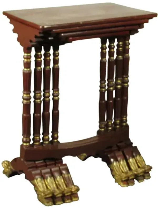 19th-C. Chinese nesting tables - Set/4 - Brown