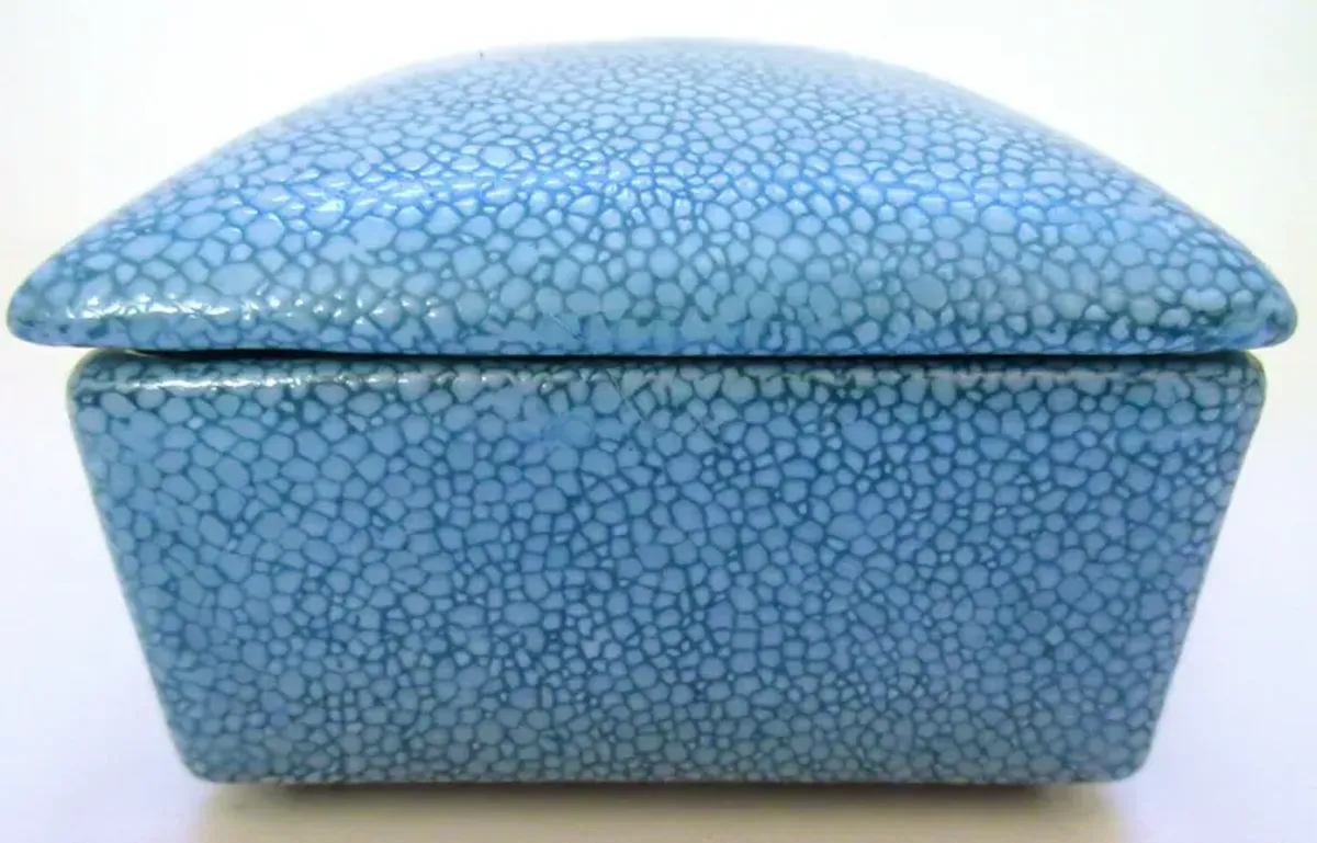 Porcelain Faux-Shagreen Box