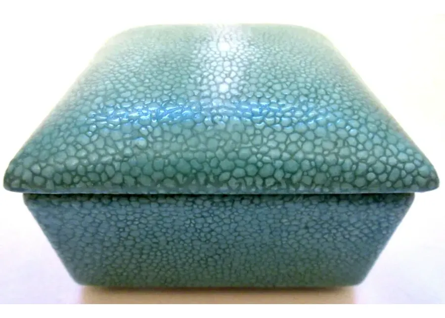 Porcelain Faux-Shagreen Box