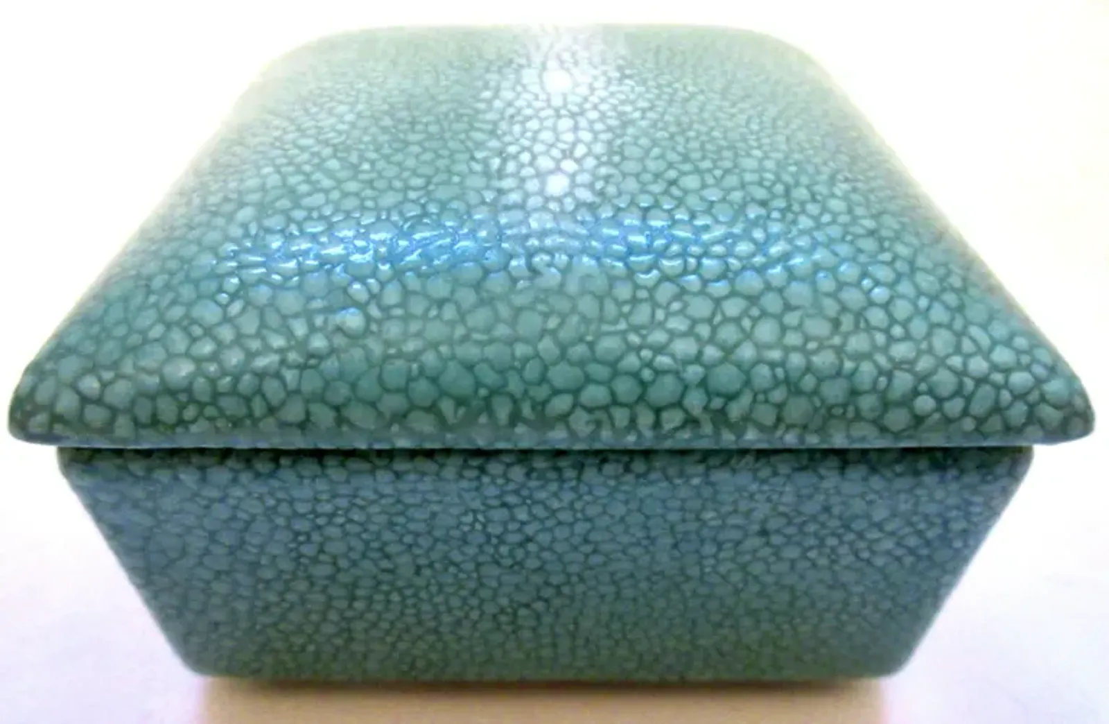 Porcelain Faux-Shagreen Box