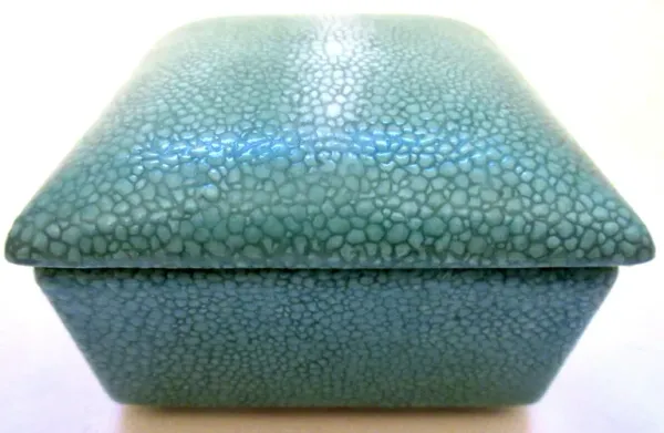 Porcelain Faux-Shagreen Box - The Emporium Ltd.