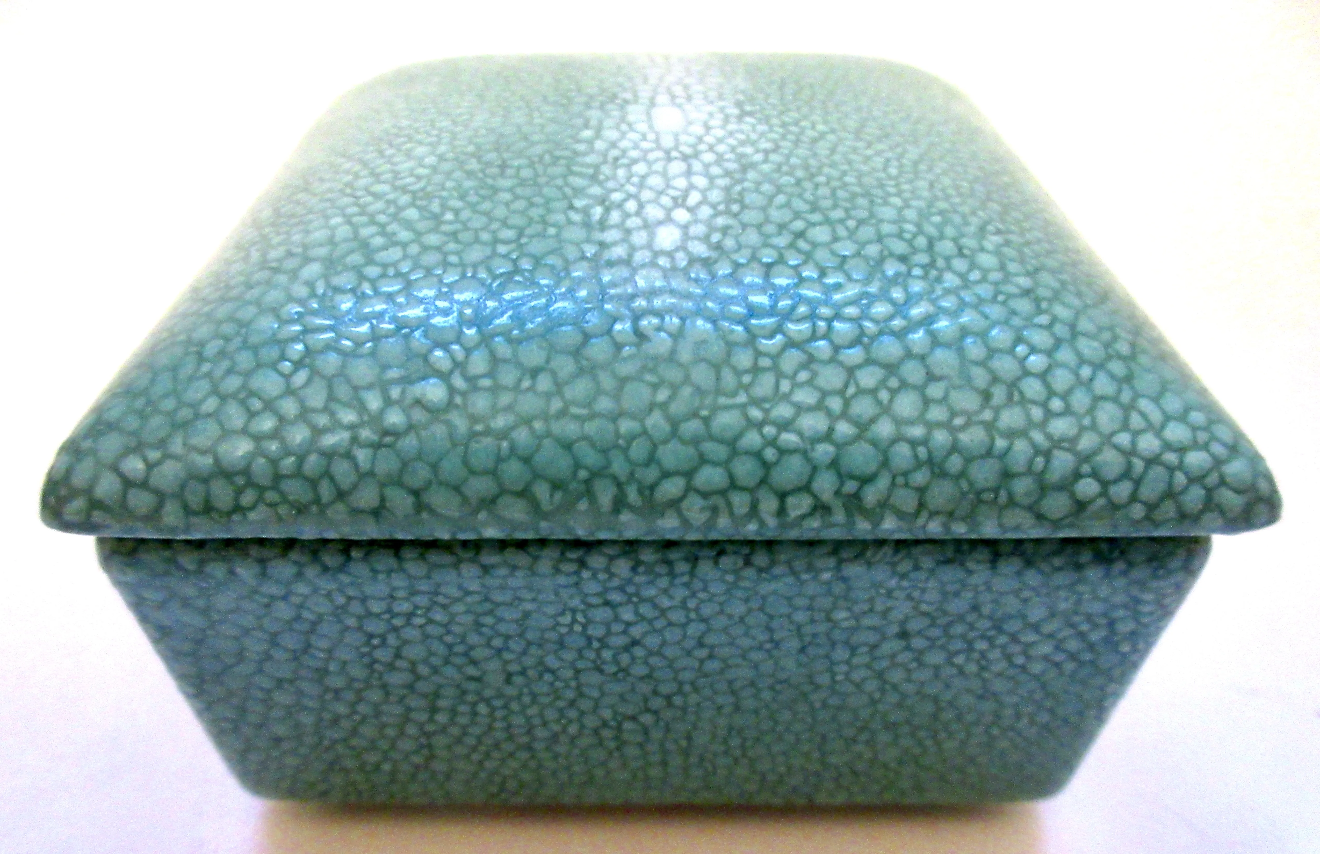 Porcelain Faux-Shagreen Box