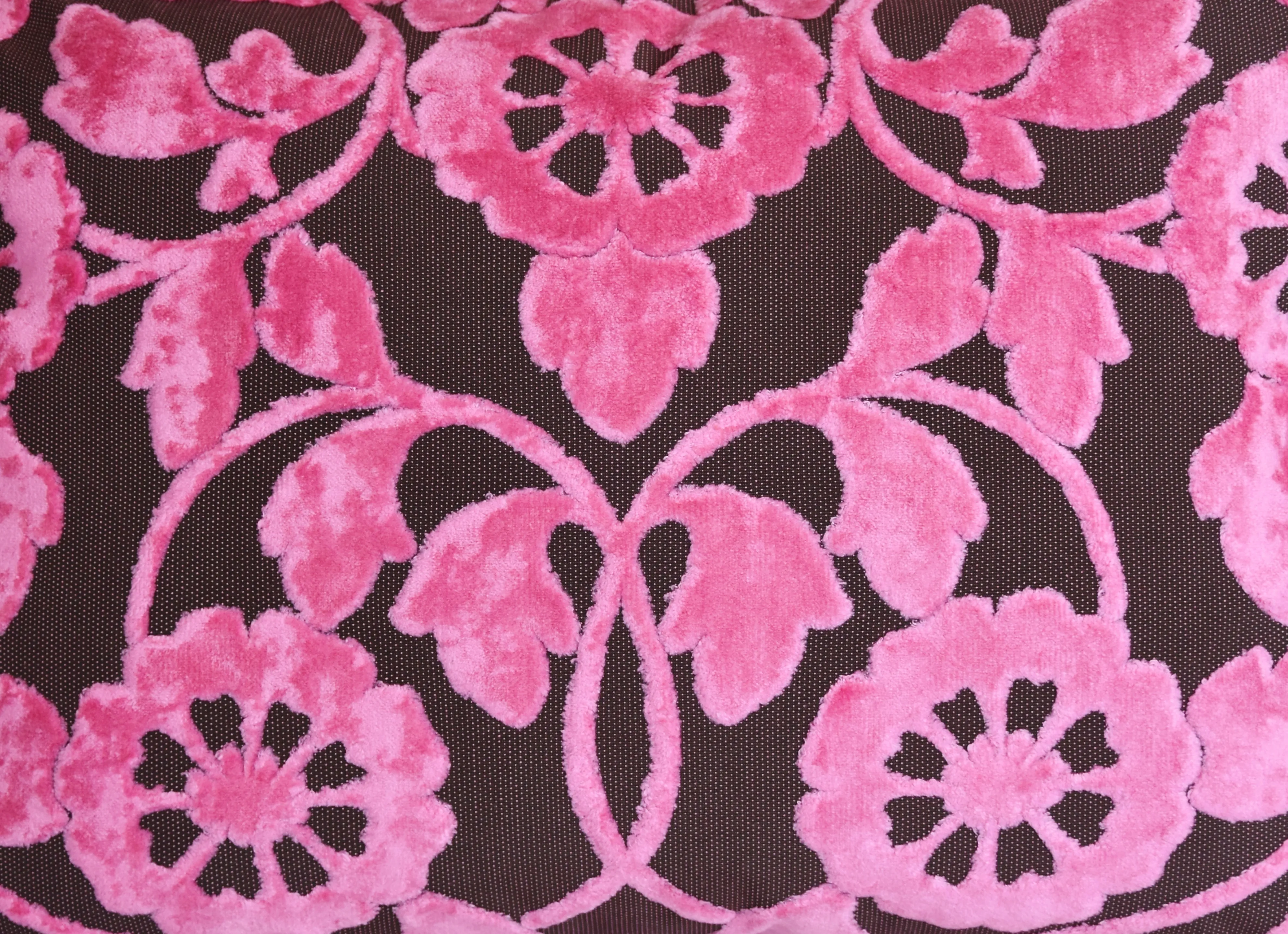 Designer Guild Pink Cut Velvet Pillow