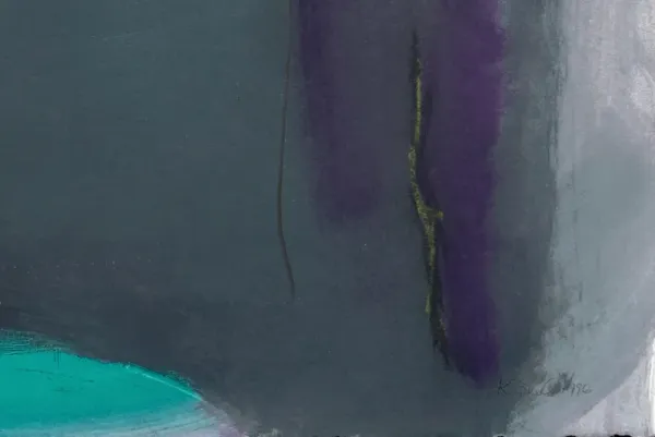 American Abstract - Charcoal & Teal' - McNaught Fine Art