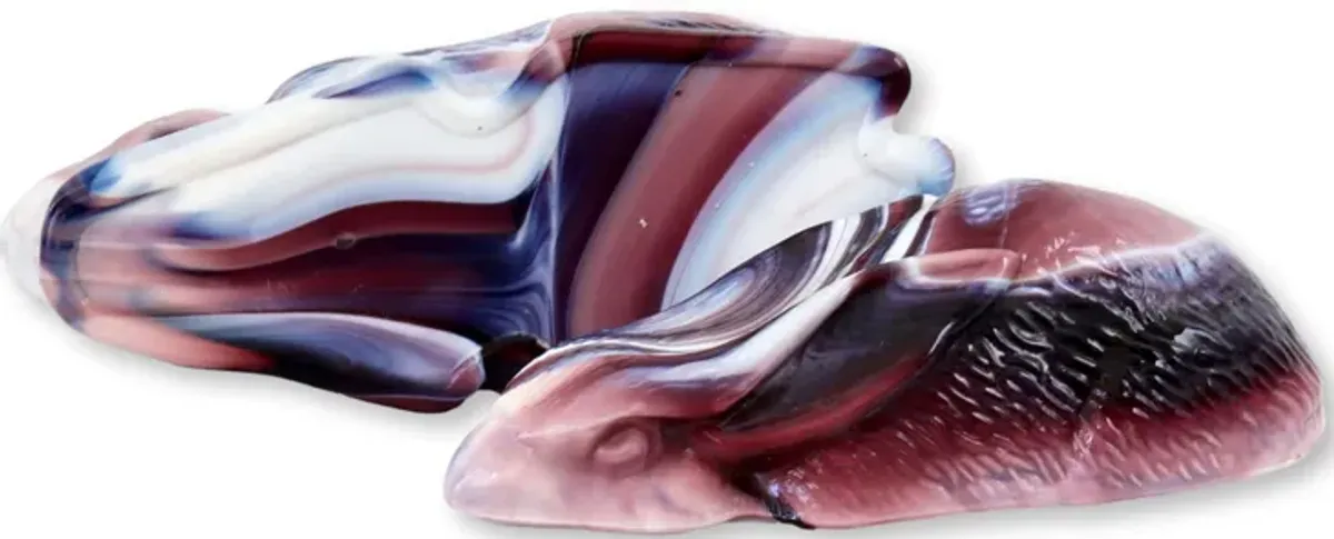 Slag Glass Rabbit Box