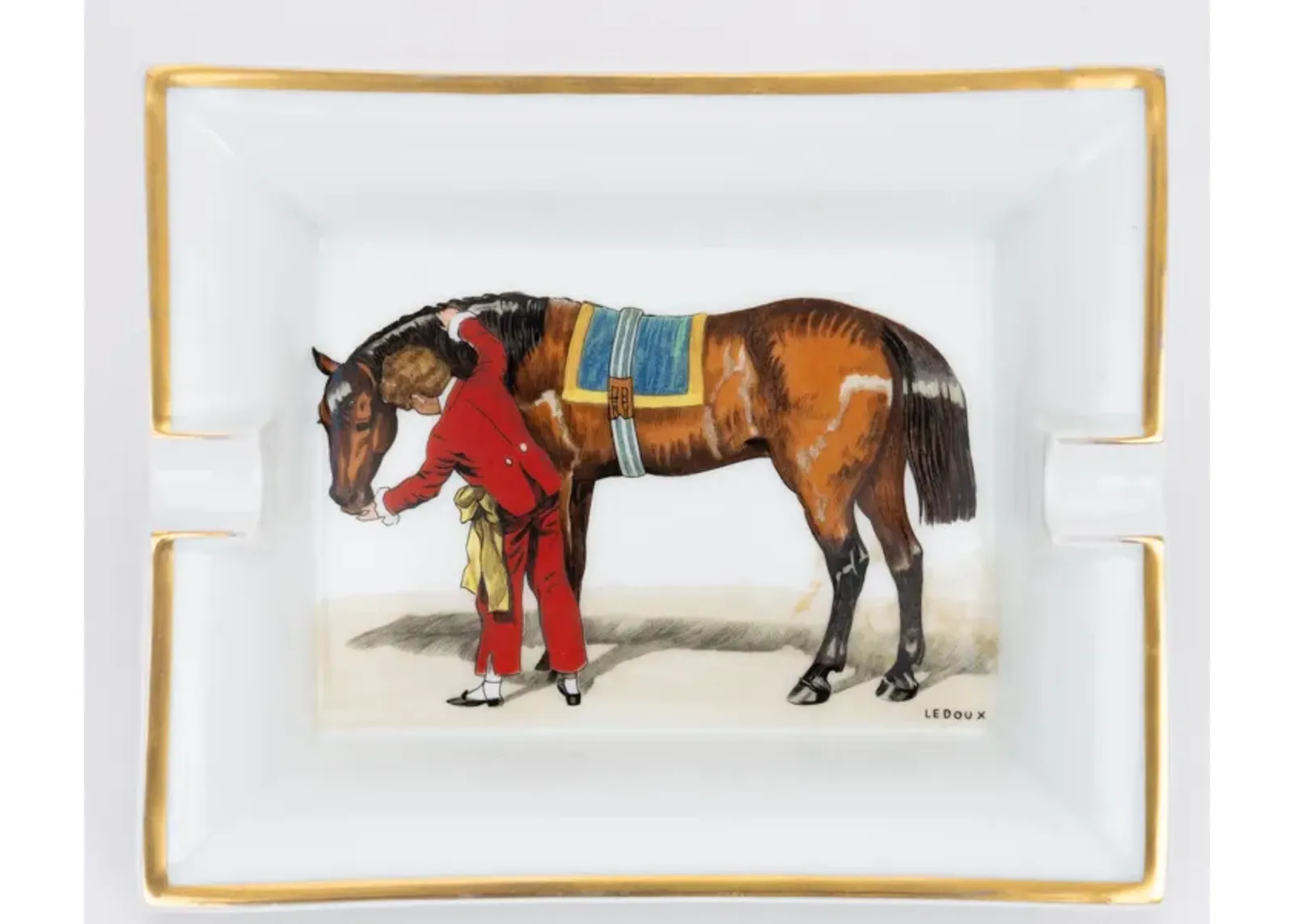 Hermès Horse Ledoux Porcelain Ashtray