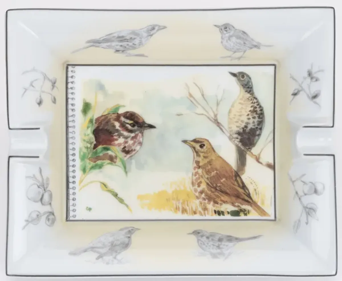 Hermès Porcelain Wild Birds Ashtray