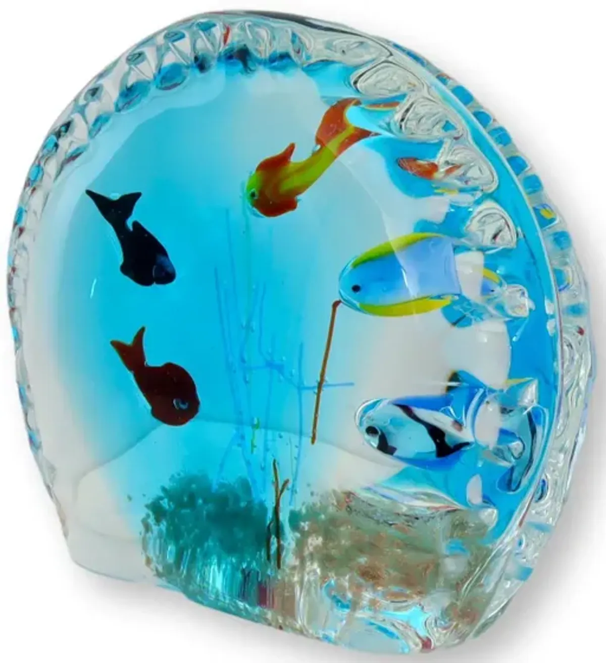 Italian Murano Glass Fish "Aquarium"