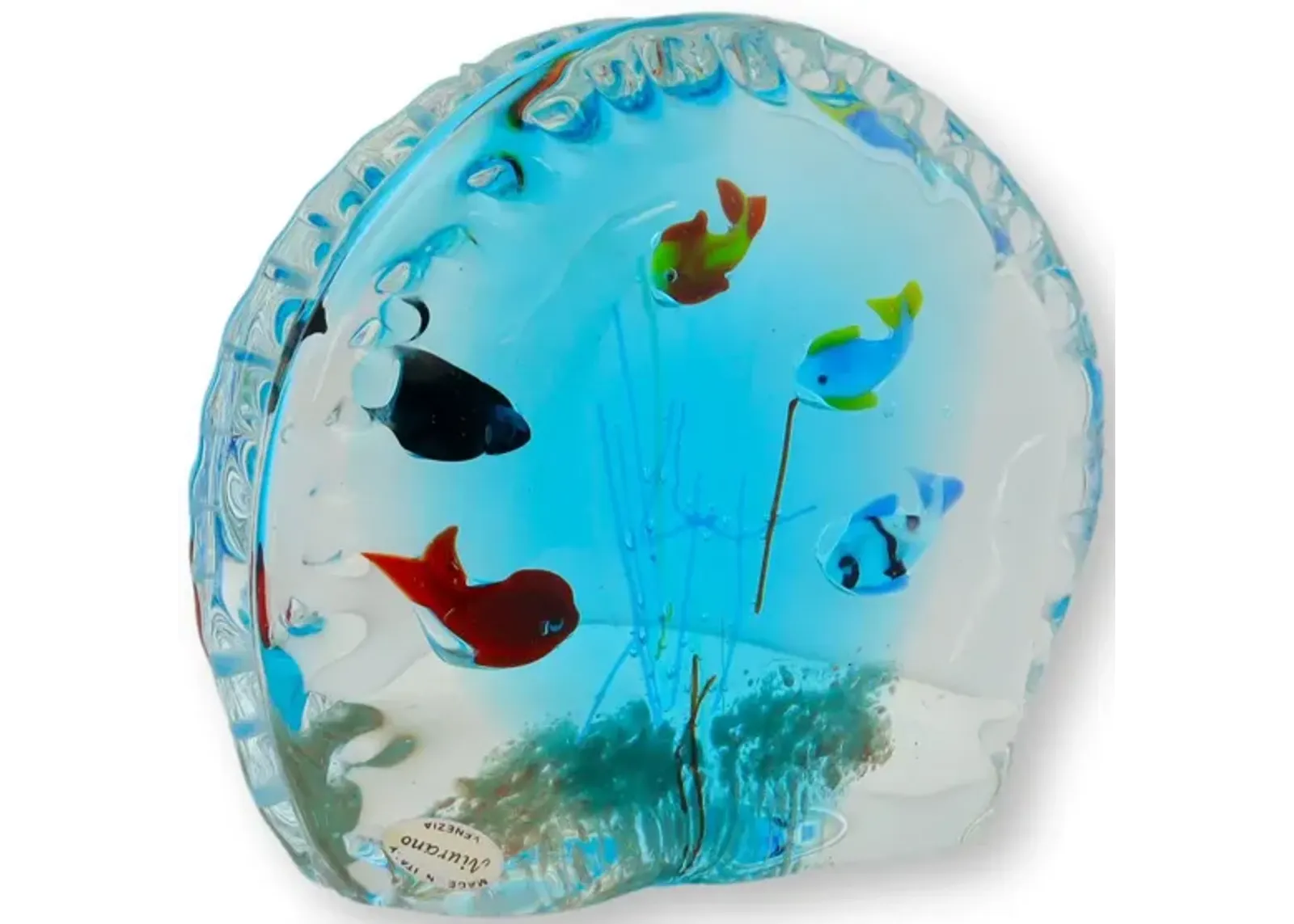 Italian Murano Glass Fish "Aquarium"