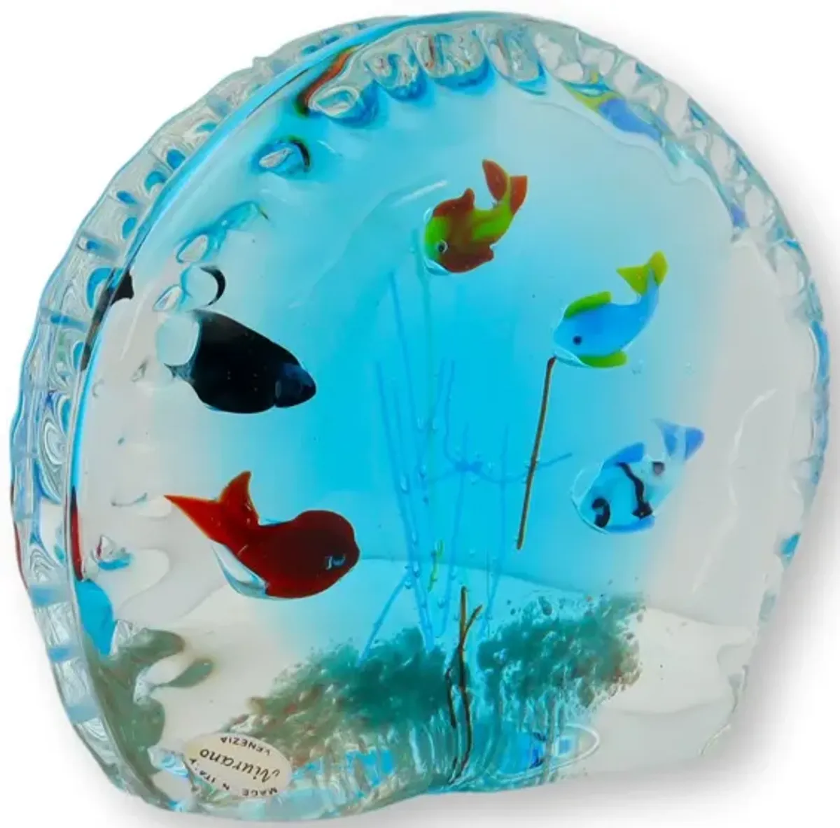 Italian Murano Glass Fish "Aquarium"