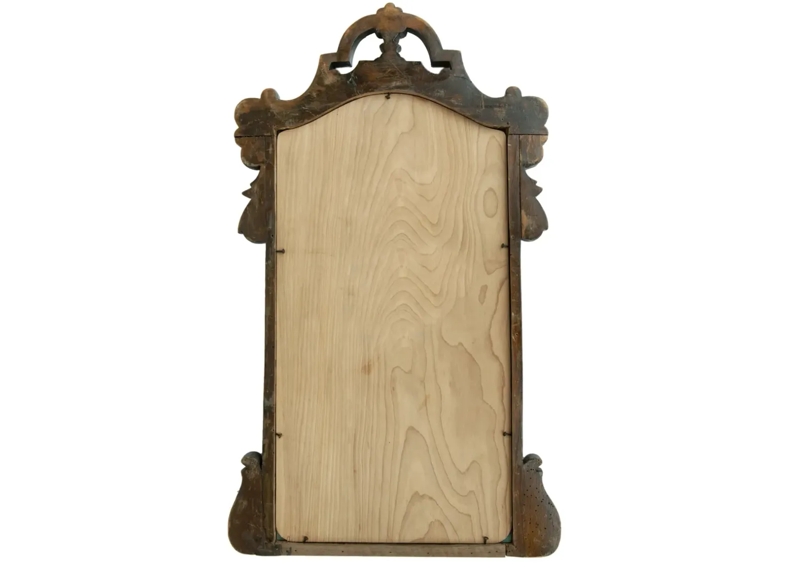 Hand Carved Crowned Wooden Mirror