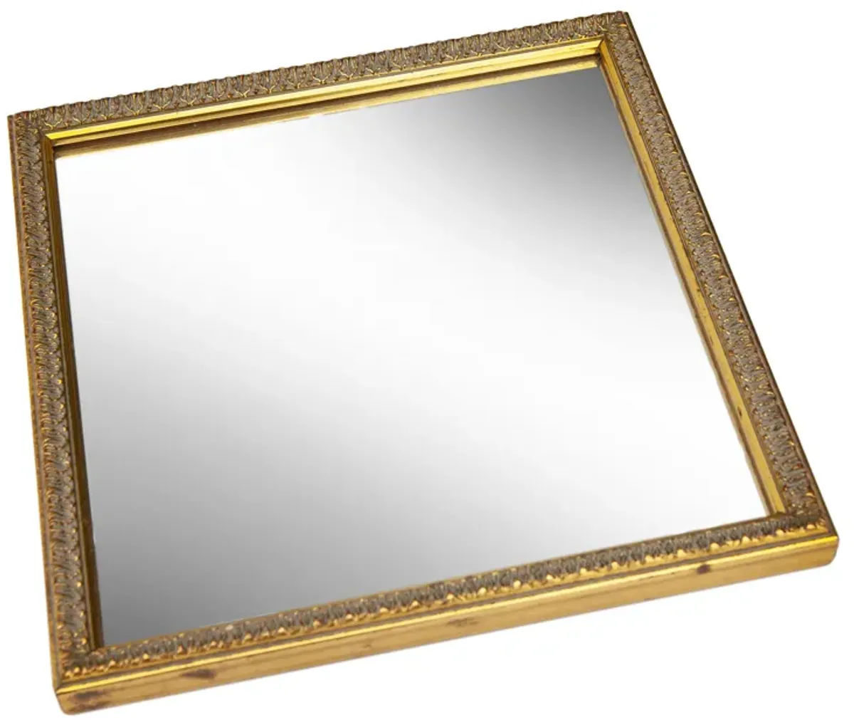 Square Gold Wall Mirror