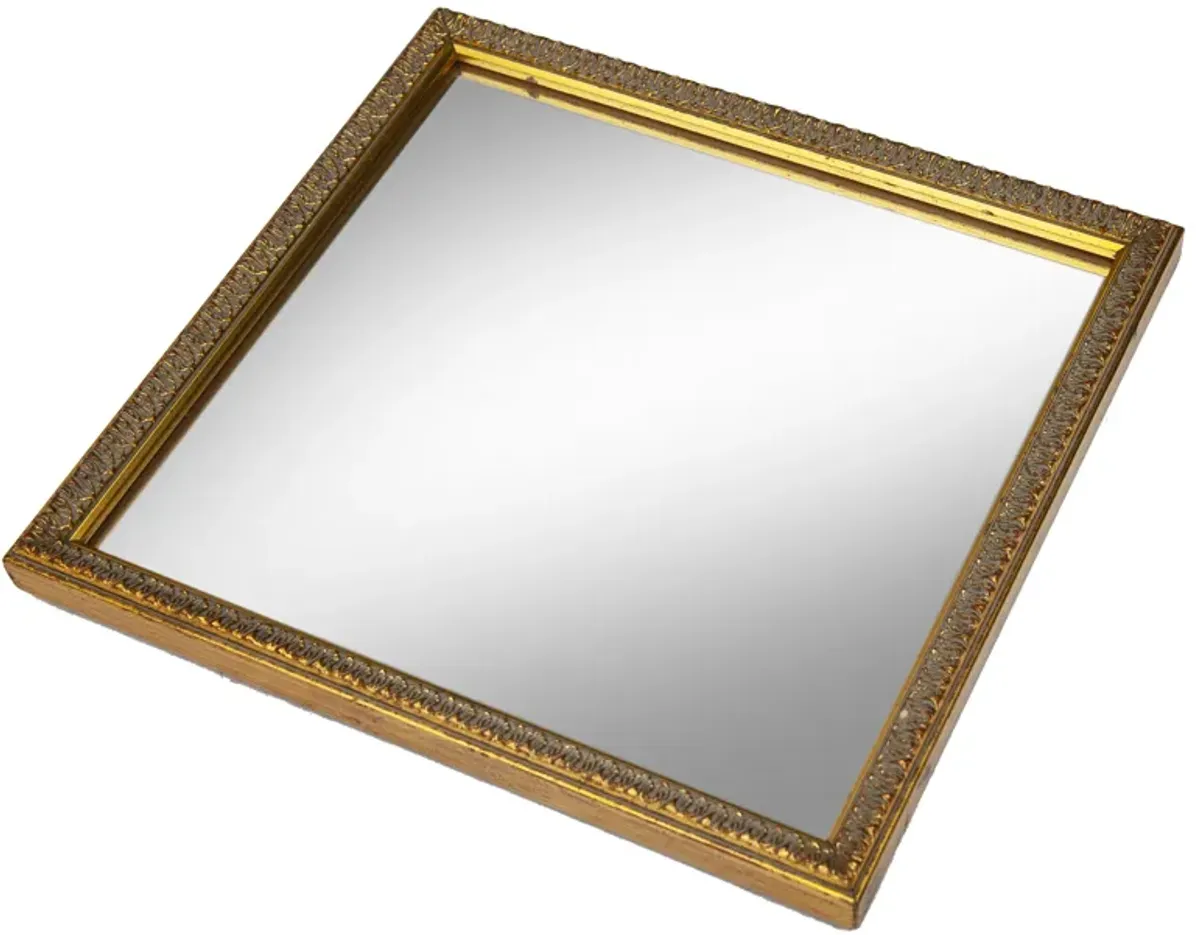 Square Gold Wall Mirror