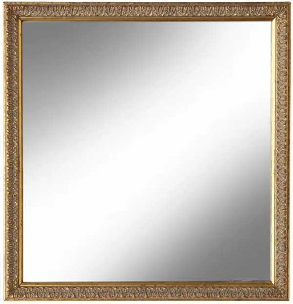 Square Gold Wall Mirror