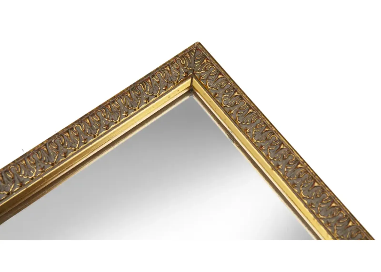 Square Gold Wall Mirror