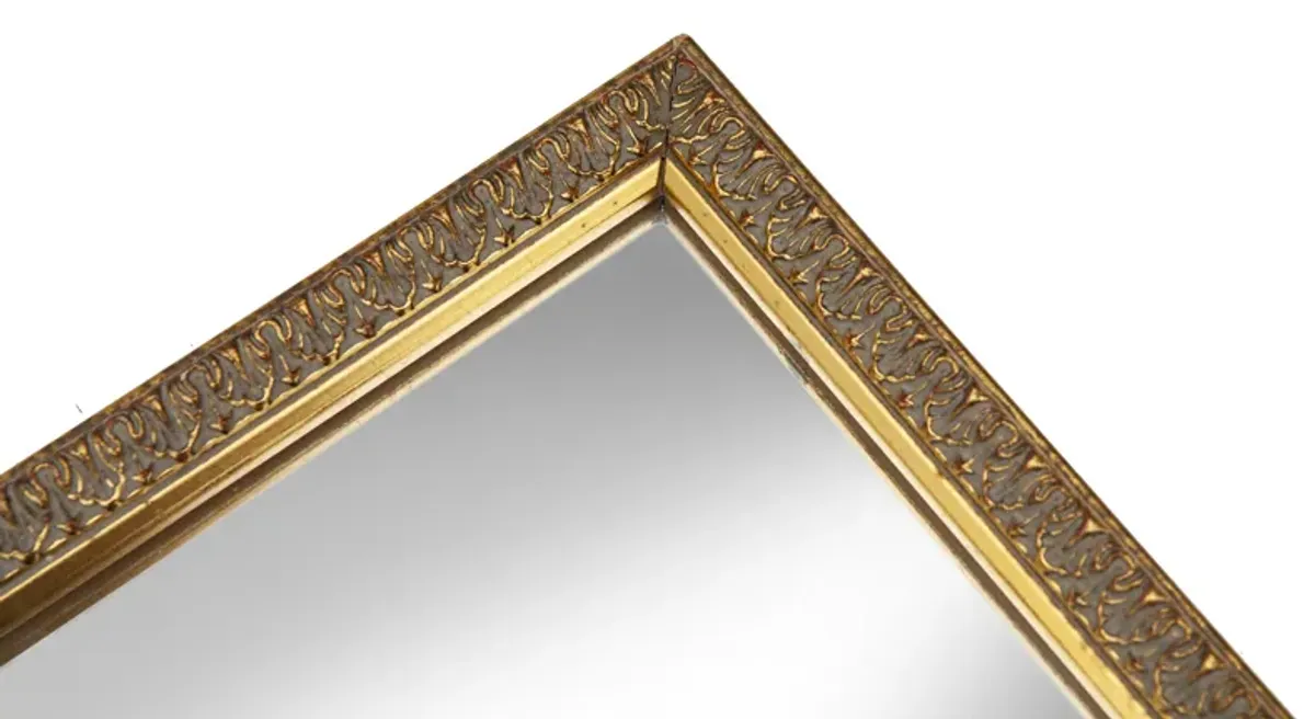 Square Gold Wall Mirror