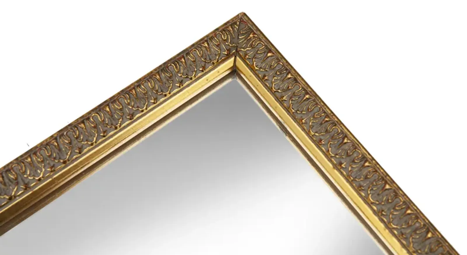 Square Gold Wall Mirror