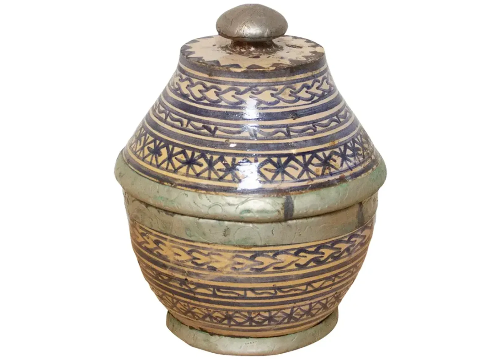 Vintage Moroccan Ceramic Vase - Green