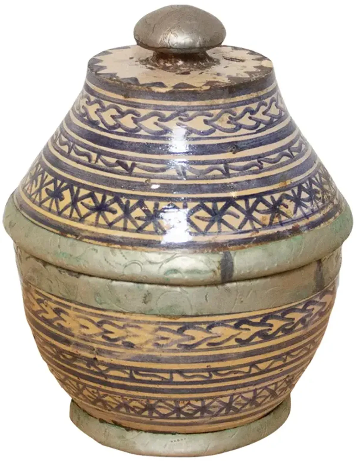 Vintage Moroccan Ceramic Vase - Green