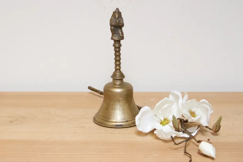 Antique Majestic Ganesha Poga Bell - Gold