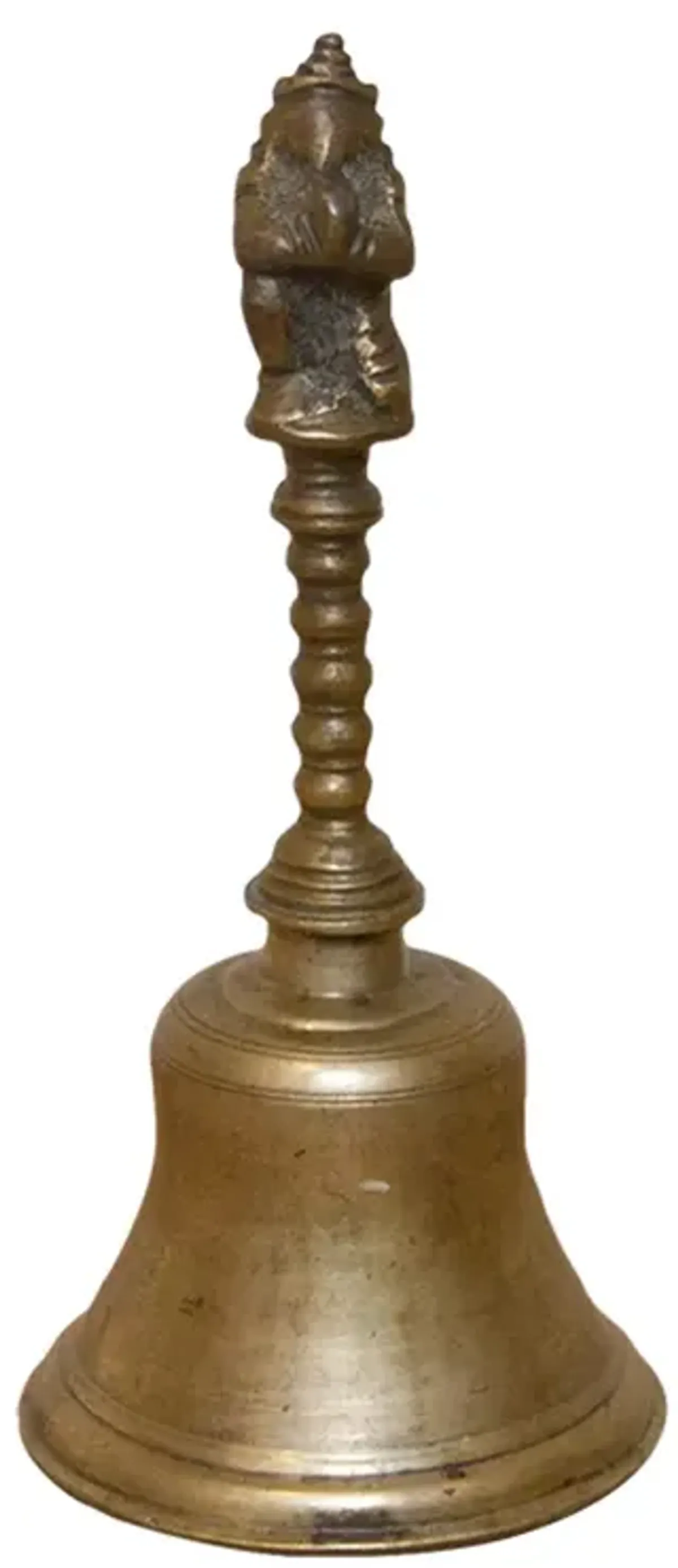 Antique Majestic Ganesha Poga Bell - Gold