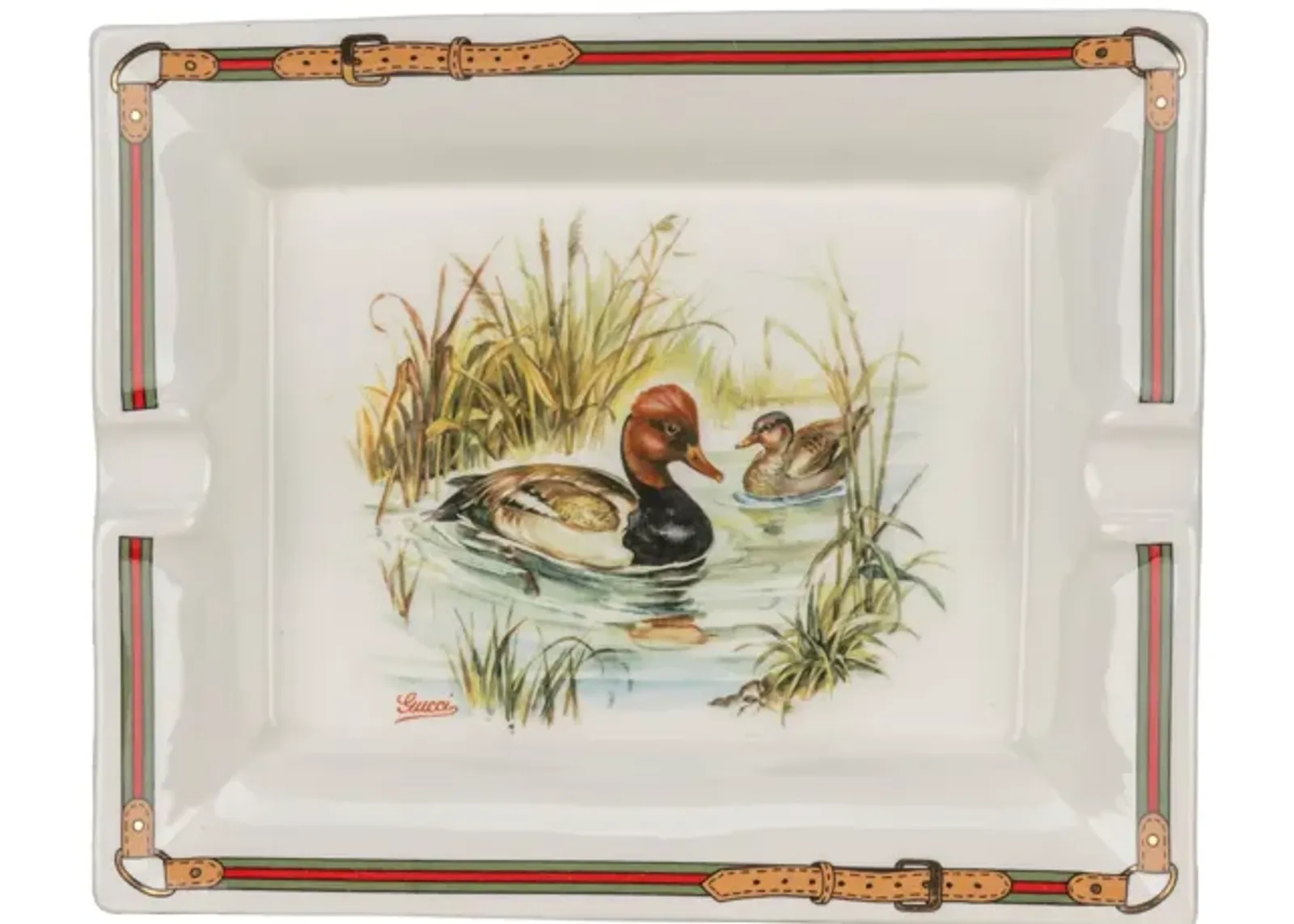 Gucci Porcelain Ducks Design Ashtray