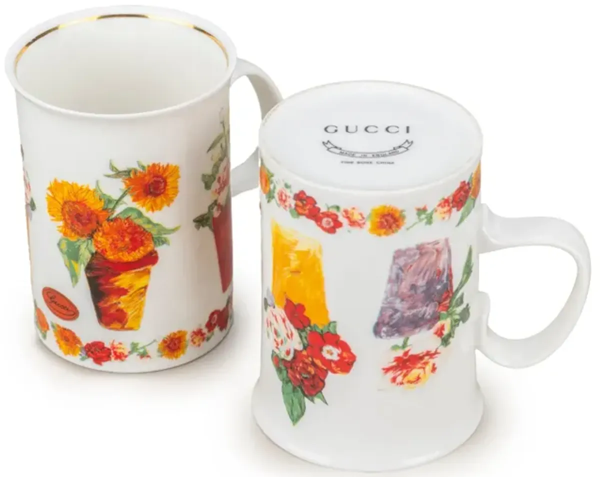 Gucci Set/2 Porcelain Flower Vase Teacup