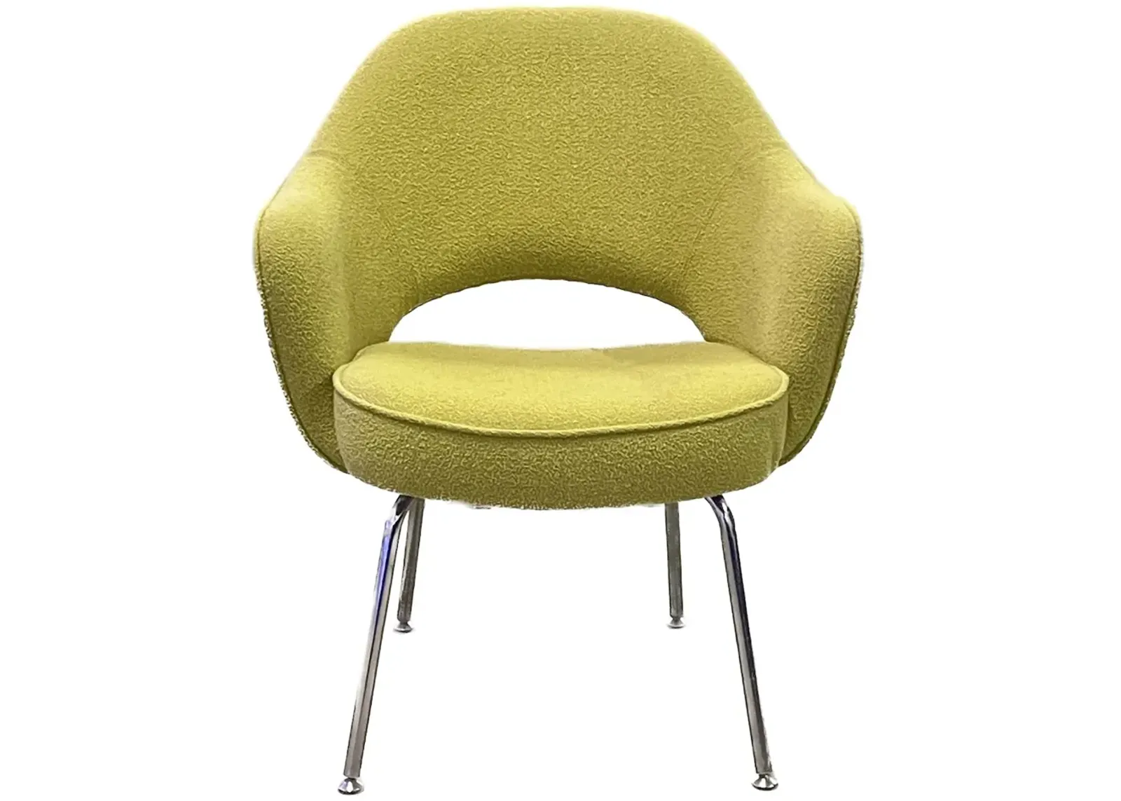 Saarinen Chartreuse & Chrome Side Chair - Green