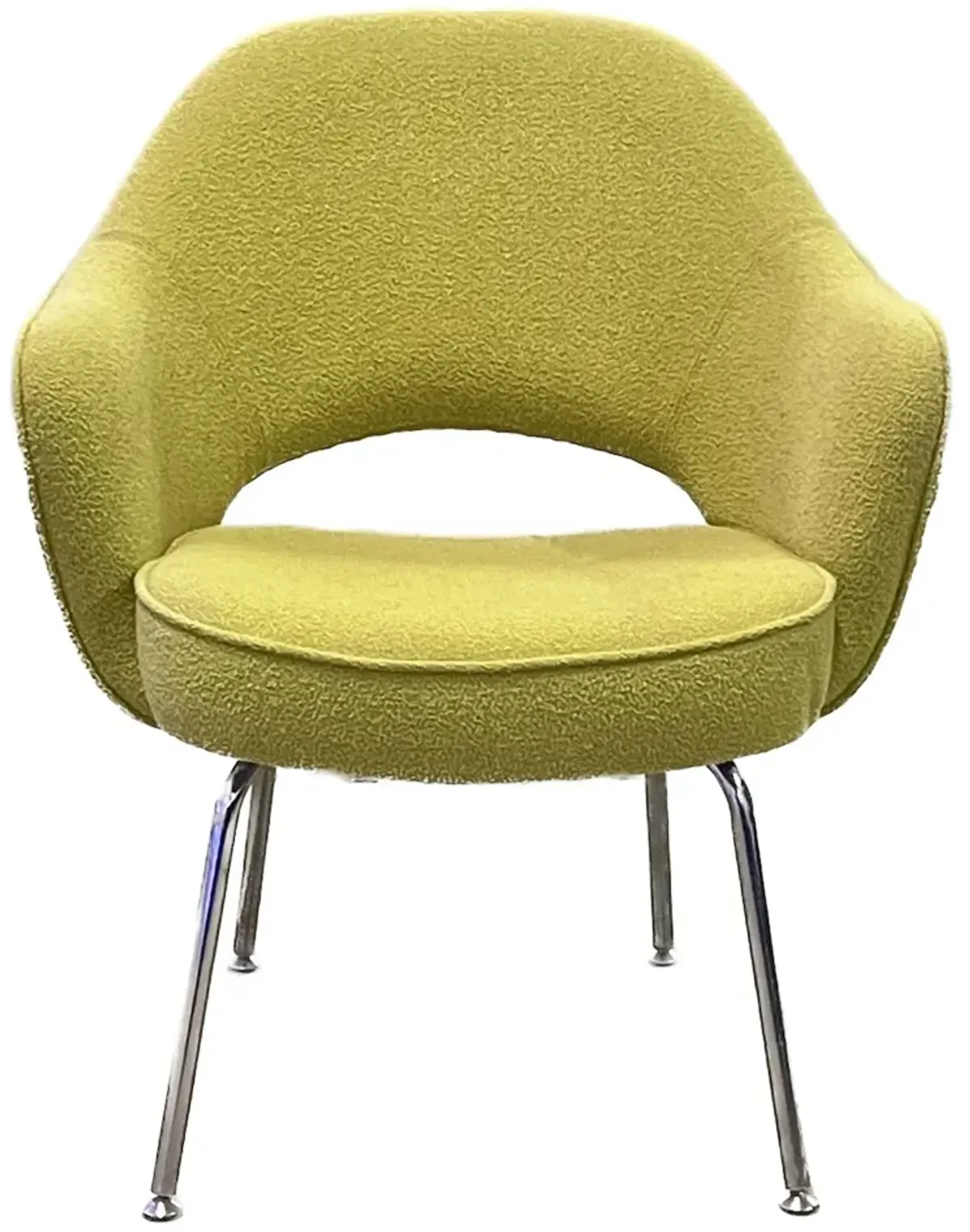 Saarinen Chartreuse & Chrome Side Chair - Green