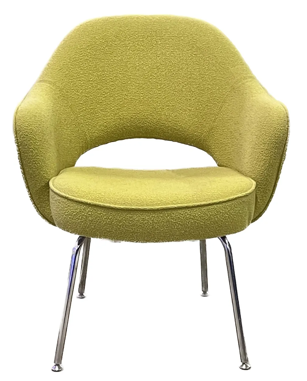 Saarinen Chartreuse & Chrome Side Chair - Green