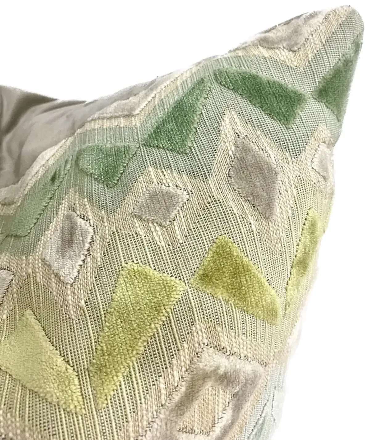 Velvet Zig Zag Pattern Velvet - PR - Green