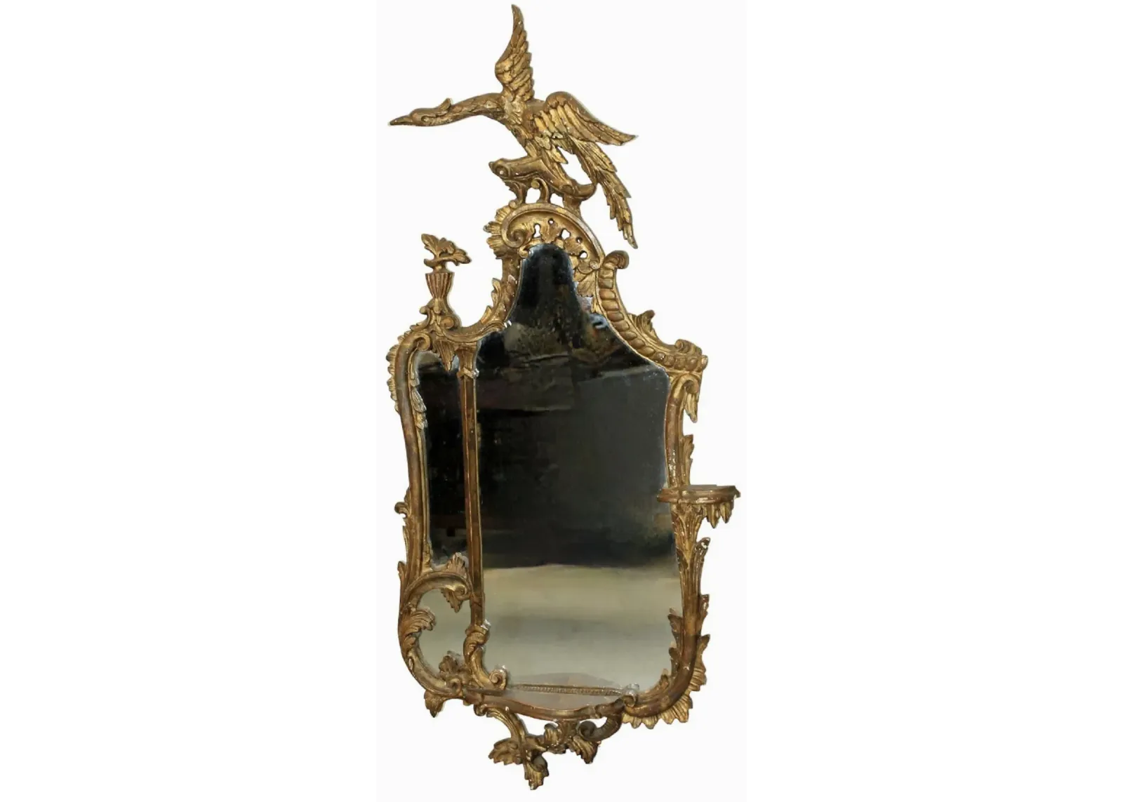 Chippendale Giltwood Eagle Mirror - Brown