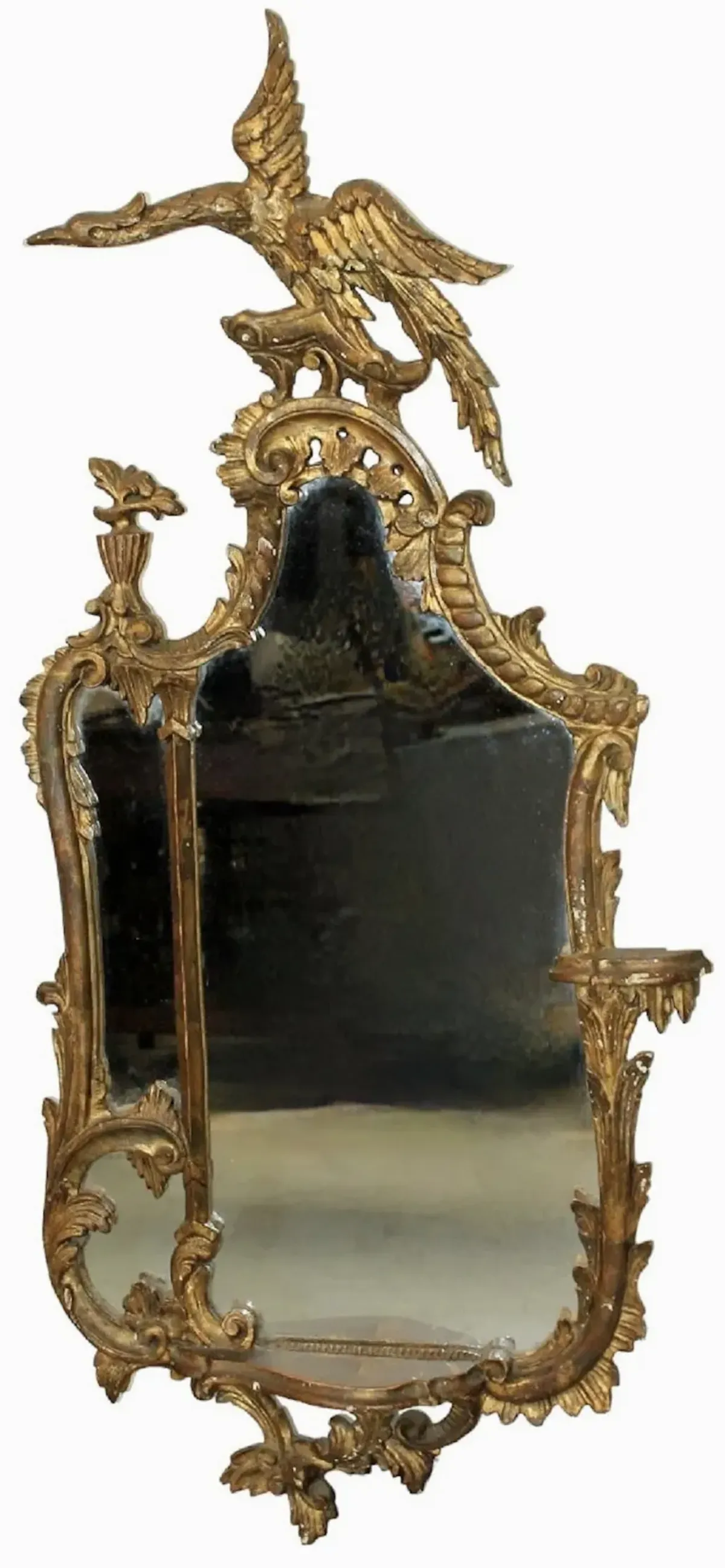 Chippendale Giltwood Eagle Mirror - Brown