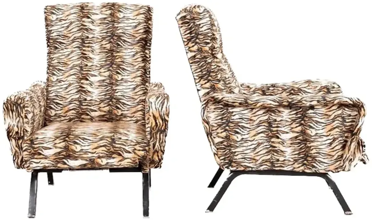 Zanuso Style Lounge Chairs - PR - Beige