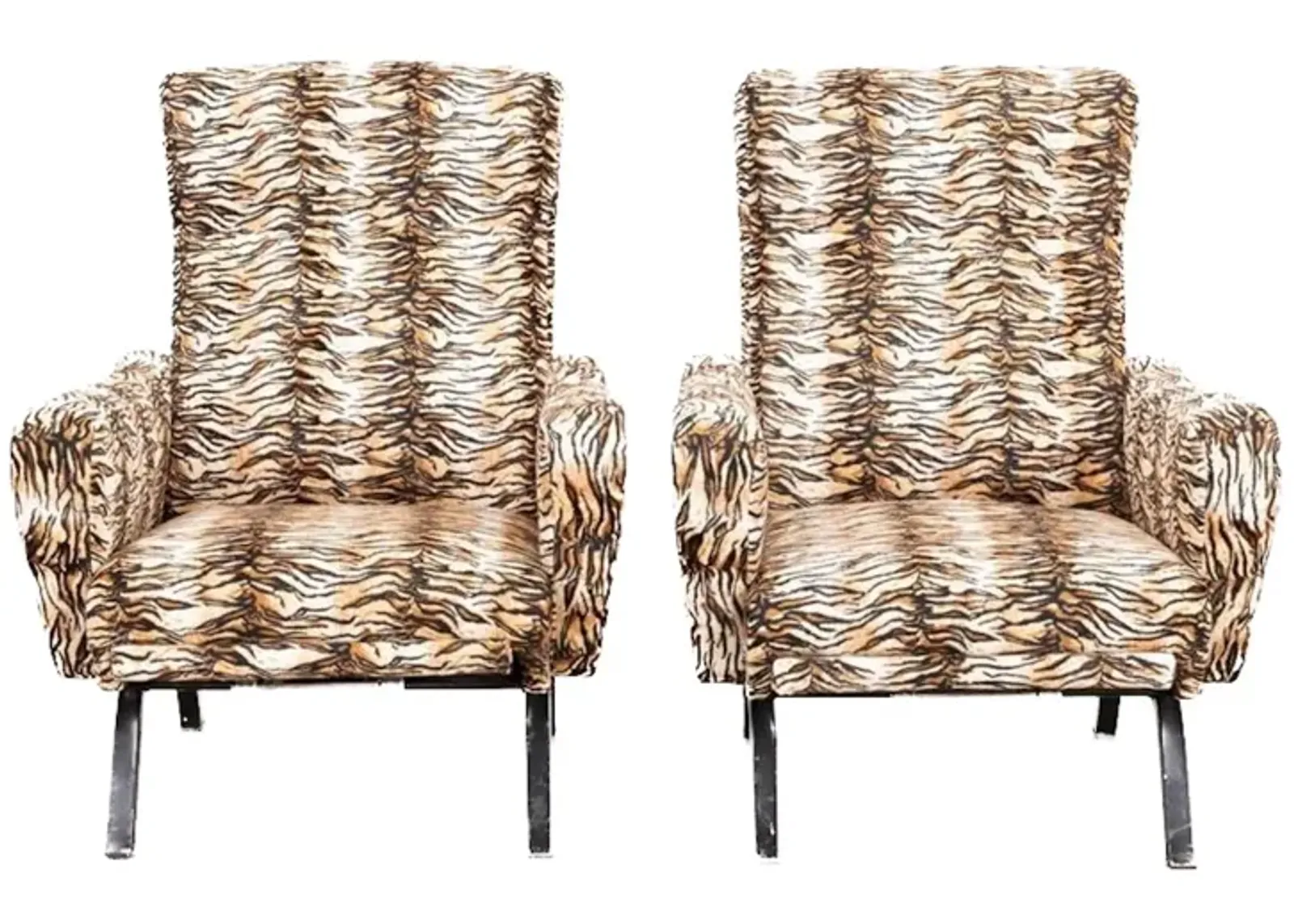 Zanuso Style Lounge Chairs - PR - Beige