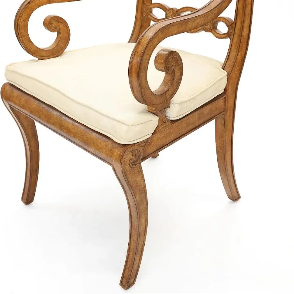 English Regency Style Armchairs - Set of 2 - Brown