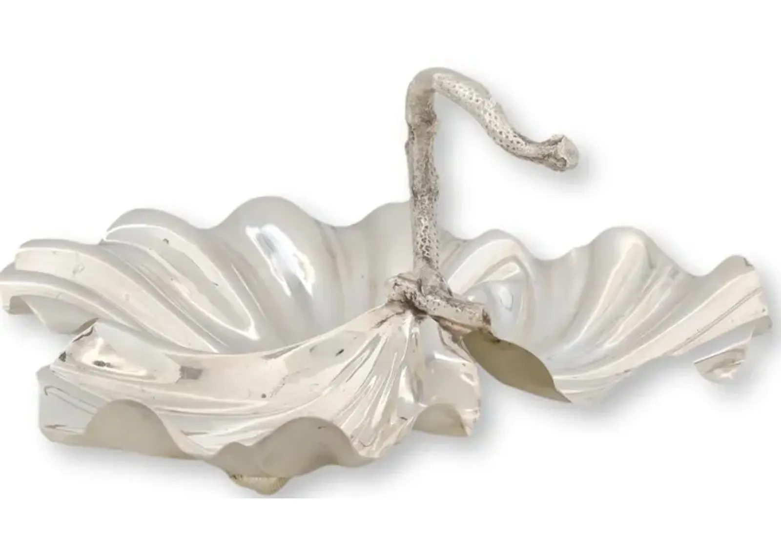 Silverplate Seashore Triple Serving Dish