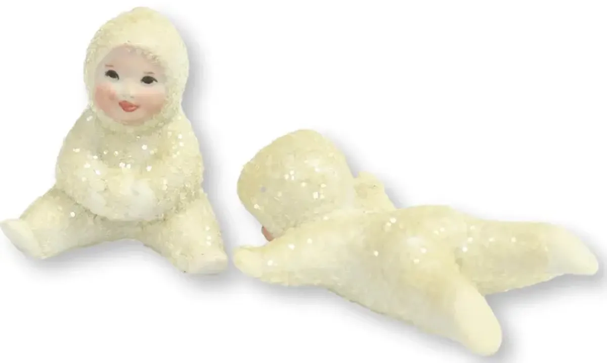 German Porcelain Snowbabies - Set of 2