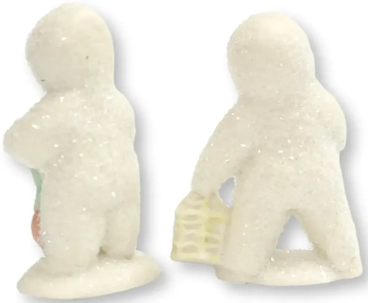 German Porcelain Snowbabies - Set of 2