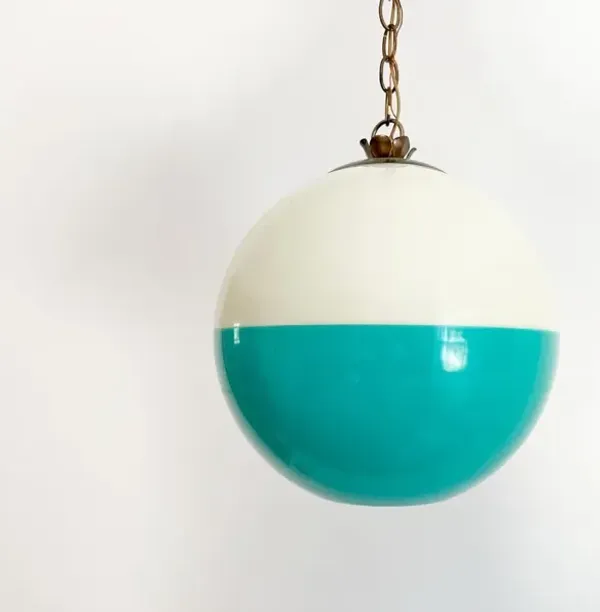 Modern Beach Ball Pendant Light - Blue
