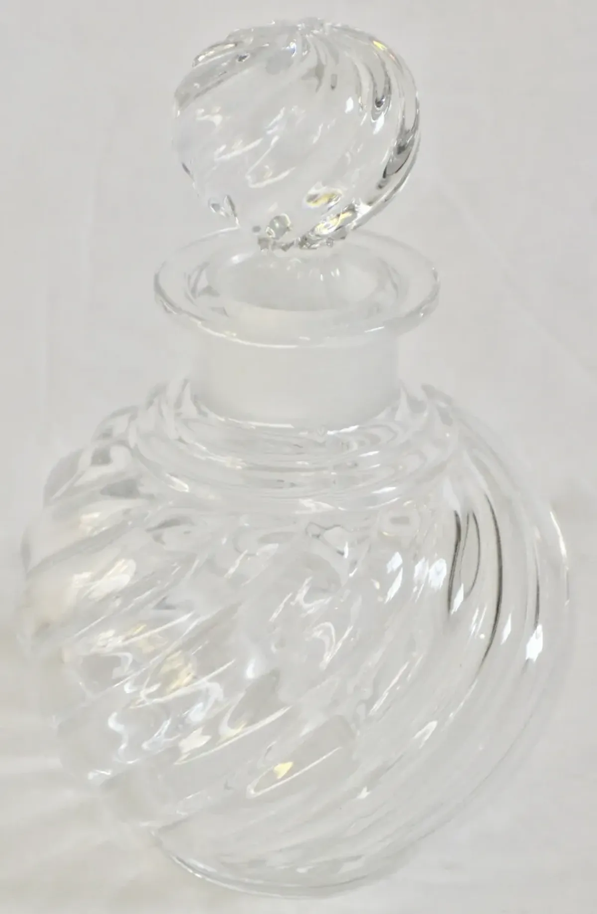 Baccarat French Crystal Swirl Bottle