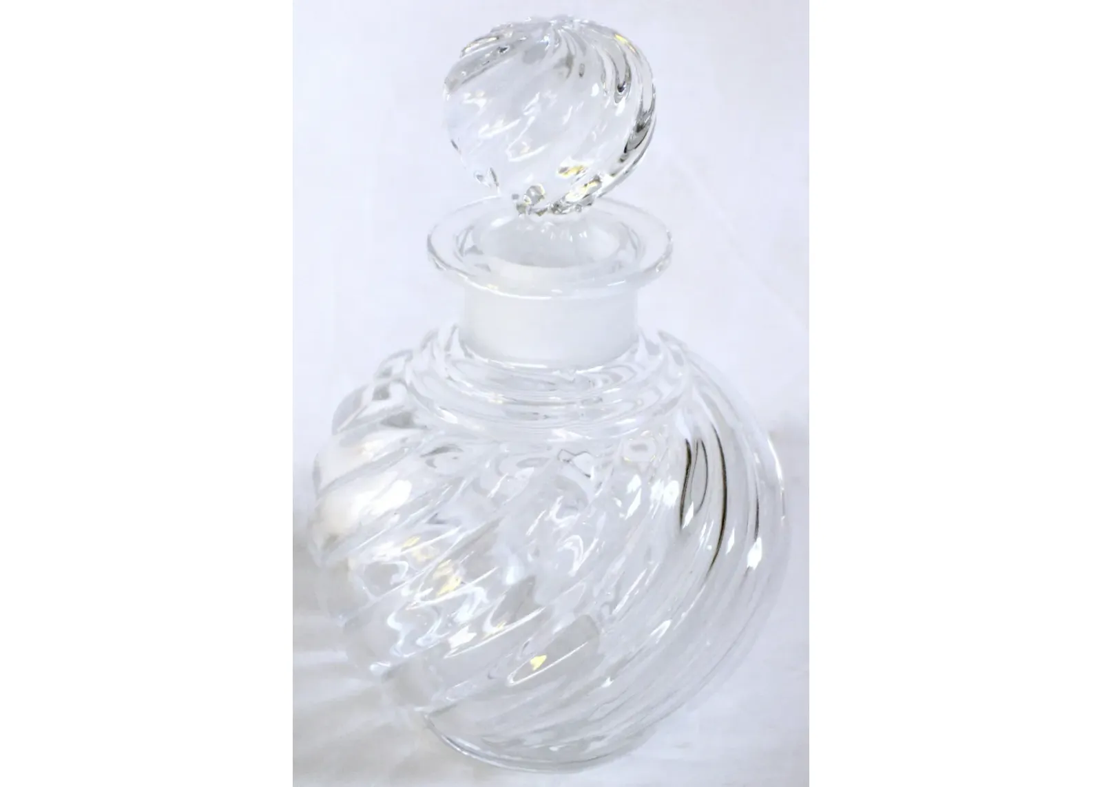 Baccarat French Crystal Swirl Bottle