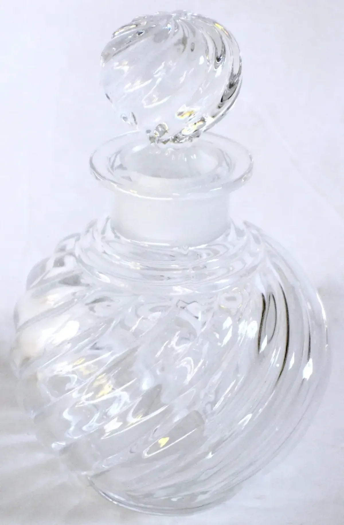 Baccarat French Crystal Swirl Bottle