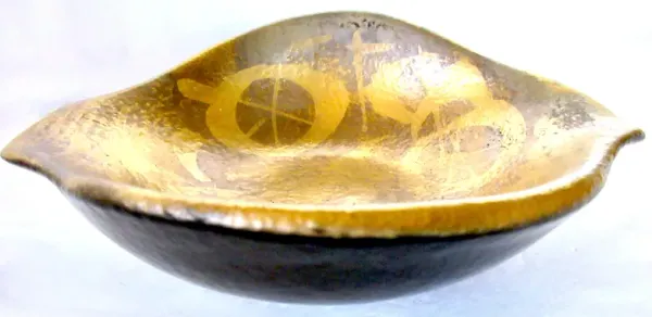 Sascha Brastoff MCM California Bowl - The Emporium Ltd. - Gold