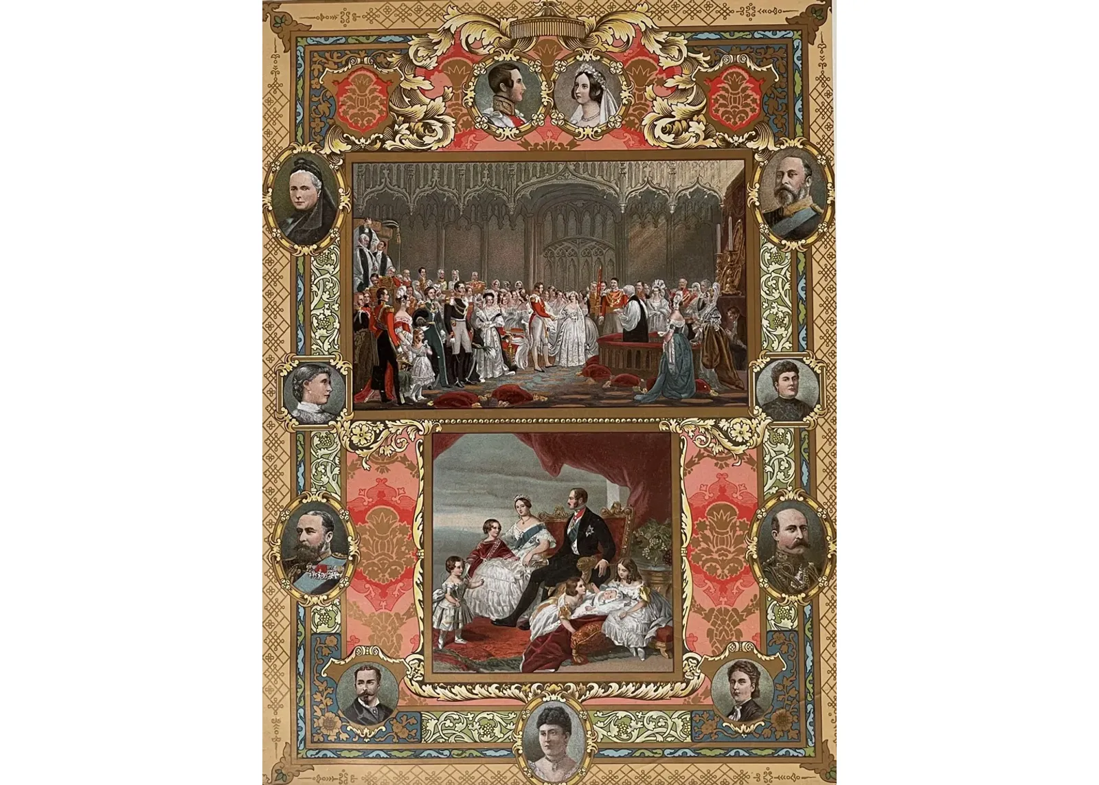 Queen Victoria's Legacy Chromolithograph - Gold