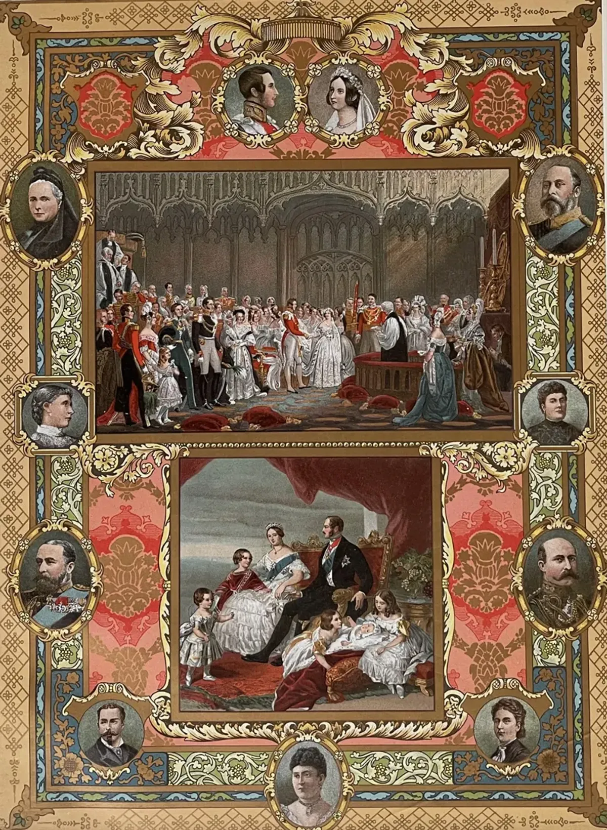 Queen Victoria's Legacy Chromolithograph - Gold