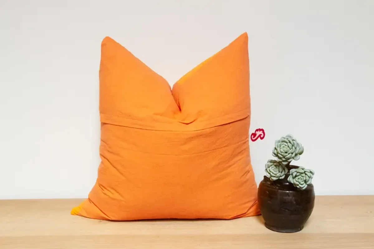 Pastel Orange Handmade Pillow Cover